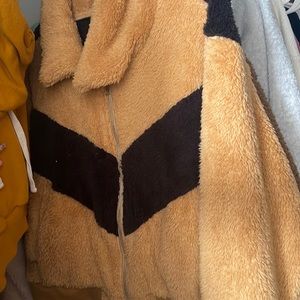 Fuzzy brown shein jacket